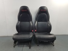2002 Chevy Corvette C5 Z06 Black Leather Bucket Seat Set 9430 O1