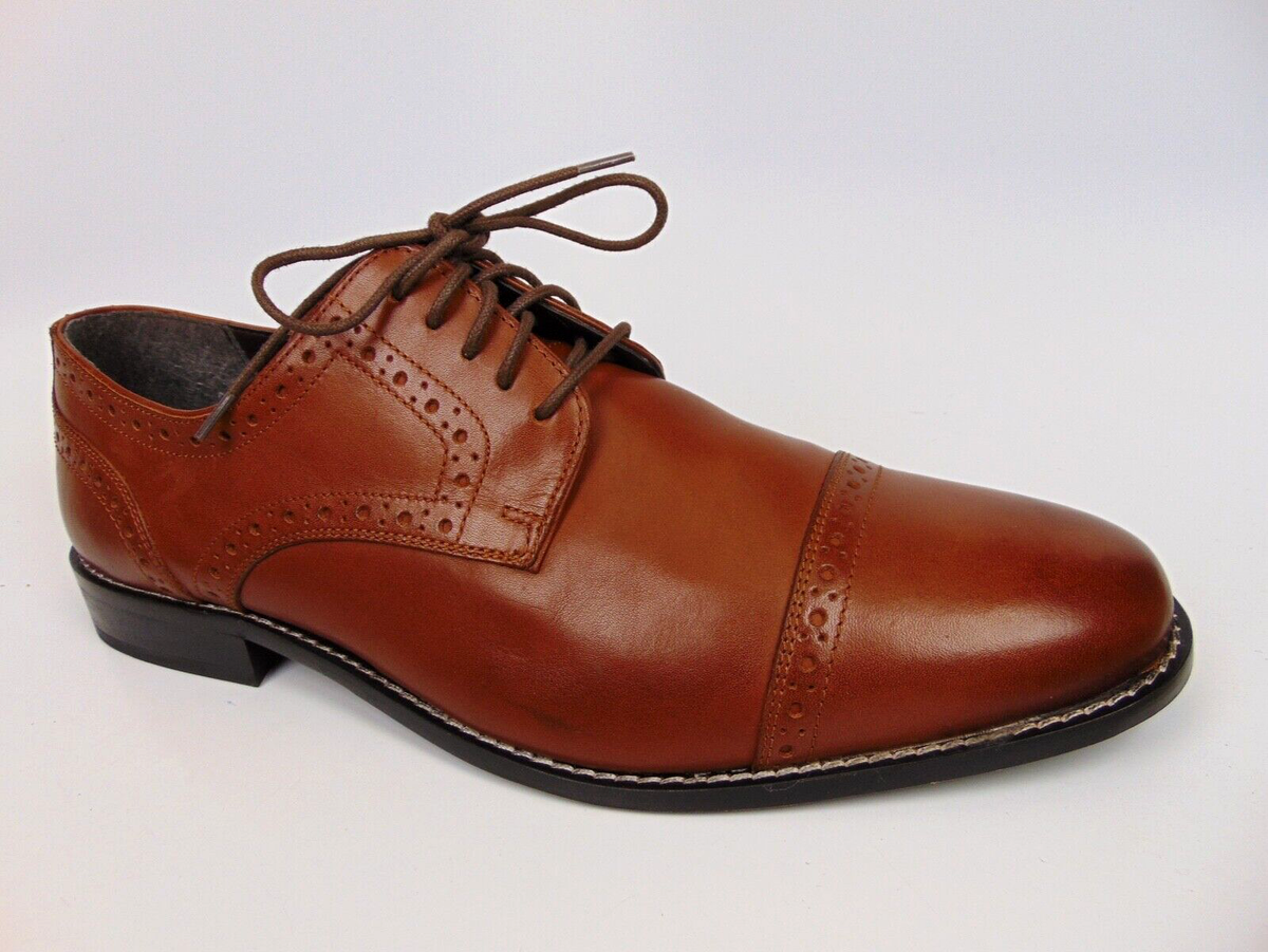 Nunn Bush Norcross Comfort Gel Cognac Oxford Men display picture 2