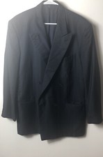 MISSONI UOMO Men's Dark Grey Wool Double breast Blazer Jacket Italy Size 52