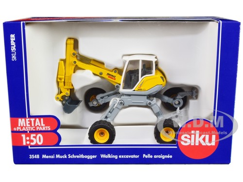 EXCAVADORA A PIE MENZI MUCK M545 AMARILLA MODELO DIECAST 1/50 DE SIKU 3548