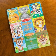 Melissa  Doug Make-a-Face Crazy Animals 20 Faces 5 Sticker Sheets Sticker Pad