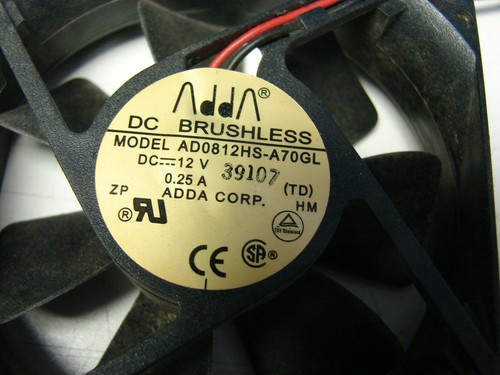 ADDA AD0812HS-A70GL fan tested, works great incl screws - Picture 2 of 4