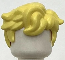 Lego New Bright Light Yellow Minifigure Hair Tousled Sticking Out on Both Sides