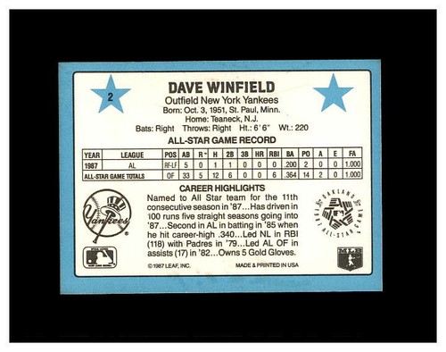 DAVE WINFIELD YOU PICK SEE EVERY CARD INSERTS HUGE SELECTION HUNDREDS ALL DAVE,S - Picture 195 of 257
