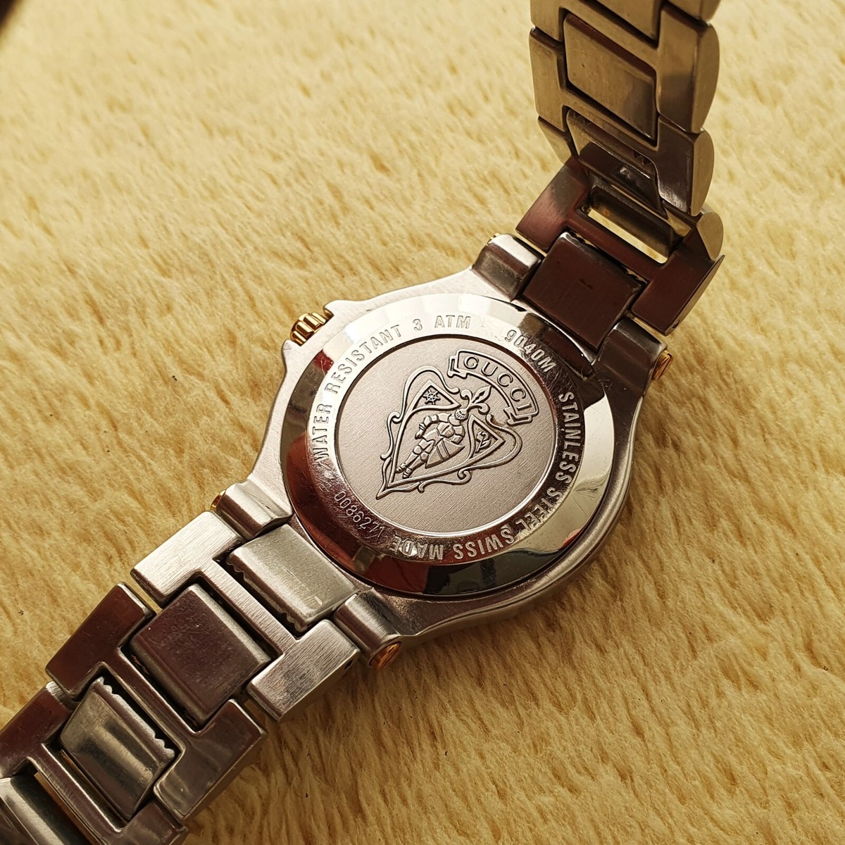 Gucci 9040M 18K Gold Plated Two Tone Men's/Women's Watch (a167) | eBay