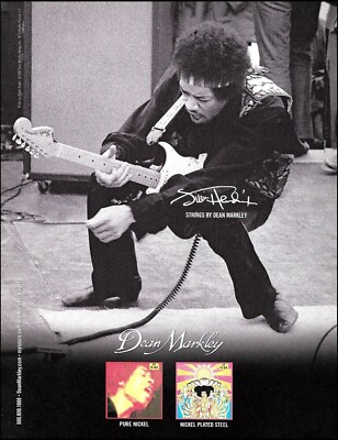 Jimi Hendix Dean Markley Signature Series Guitar Strings ad 8 x 11 advertisement