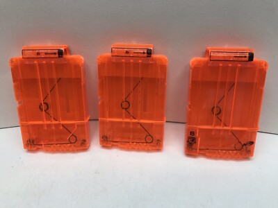 Nerf N-Strike Elite 6 Round Dart Gun Magazine Clips Modulus 3 Lot 