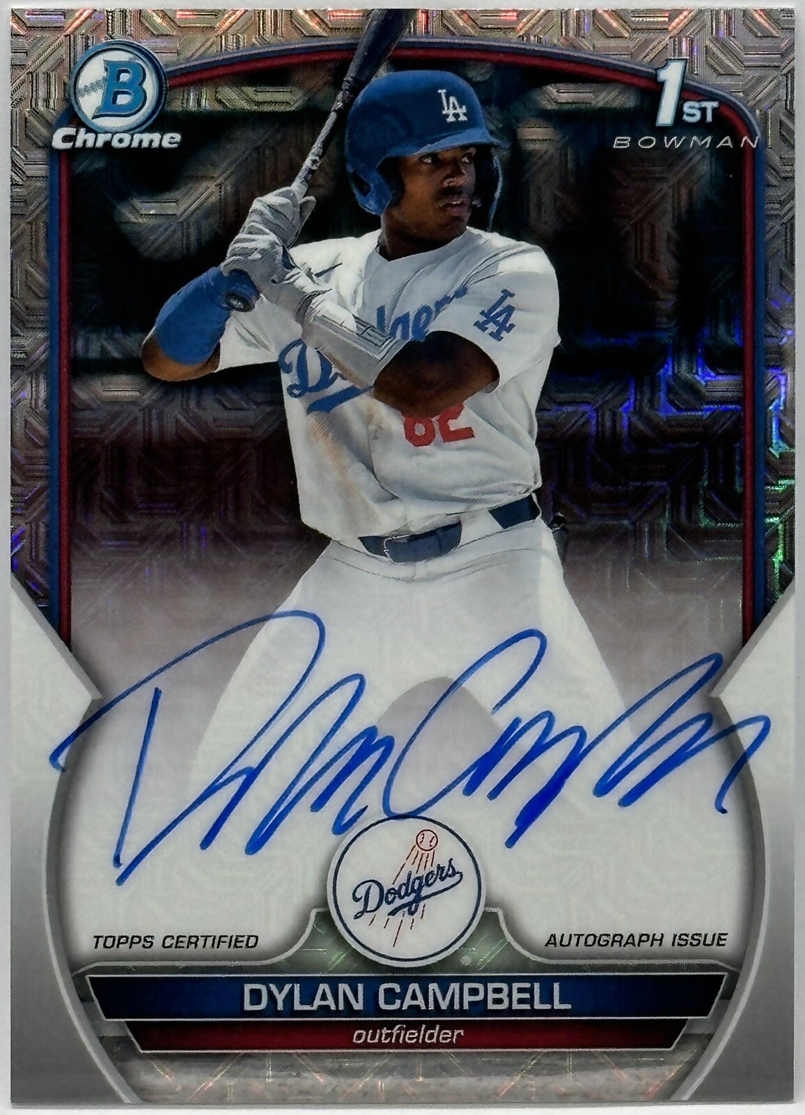 2023 Bowman Draft Chrome Dylan Campbell #CDA-DCA HTA Choice Auto /150 Dodgers