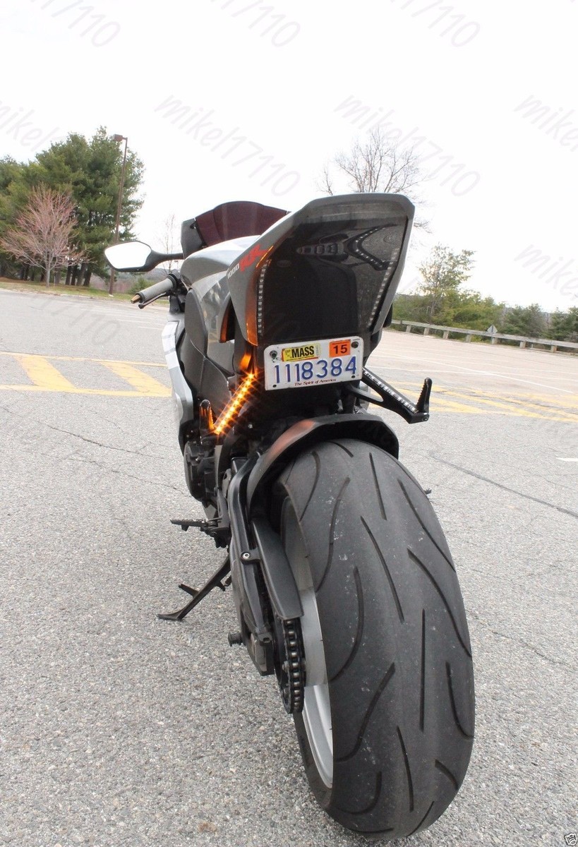 【H】 LED Motorcycle Turn Signals Blinker Foot Peg Front Cowl Slim