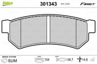 Valeo 301343 Bremsbelagsatz, Scheibenbremse FüR Chevrolet Daewoo