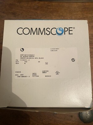Neu Commscope weiß 1116412-1 AMP Netconnect SL Serie Einsatz leer x100