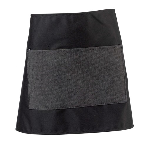 5 x Black Waist Apron Denim Pocket 3 Lengths Catering Bar Waiting Staff Uniform - Picture 5 of 12
