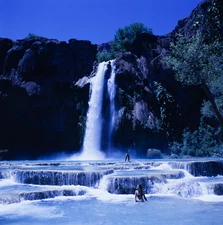 1979 Arizona Havasu Falls Bikini Professional medium 120 slide 3x3 film photo