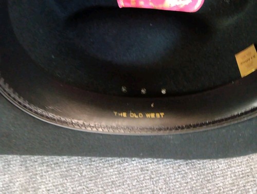Turner Hat Company Herren schwarz Belüftungslöcher Western Cowboy Hut Größe X-Large mit Band - Bild 8 von 10