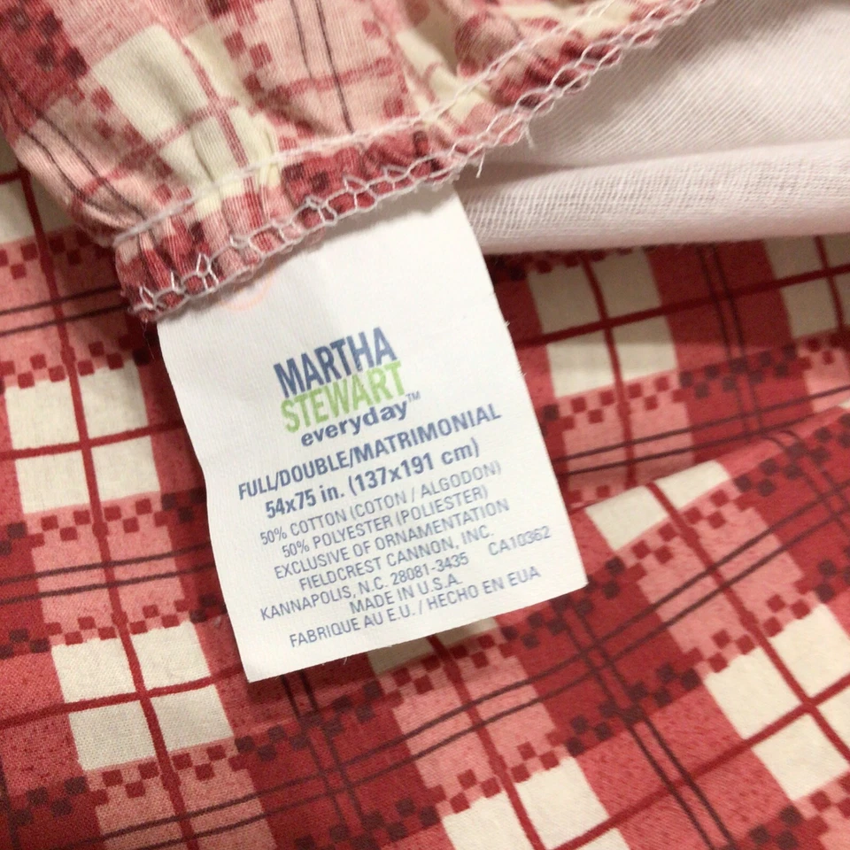 Martha Stewart Full / Double Plaid Bed Skirt - Image 2 of 4