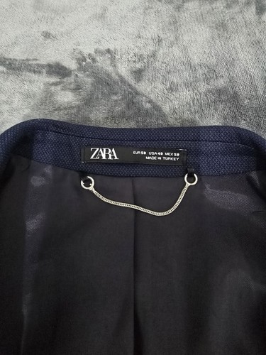 Zara Man used Suit Blazer Dark Blue size M /EUR 50 - Picture 2 of 14