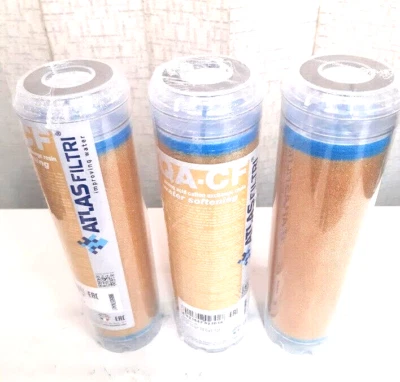 ATLAS FILTRI CARTUCCIA A RESINA CATIONICA ATLAS ANTICALCARE 10" SX QACF10SXTS 3 PEZZI