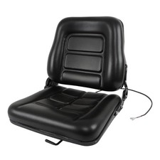 Forklift Seat Fold Down Tractor Seat with Adjustable Angle Back Universal US