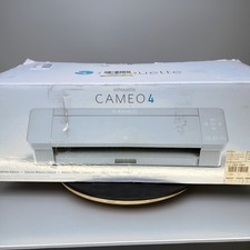 Silhouette Cameo 4 Vinyl Cutter 12" White NEW Open Box Roll Feeder Bluetooth  
