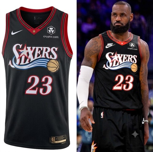 Philadelphia 76er LeBron James 23 Jersey Shirt 2026 NWT Size S-2XL