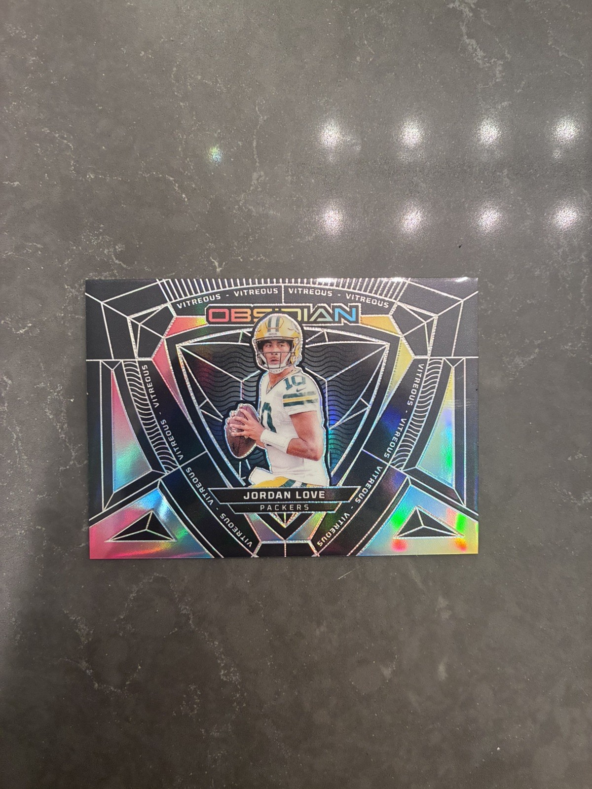 2024 Panini Obsidian Football Jordan Love Vitreous SSP Case Hit #14 Packers