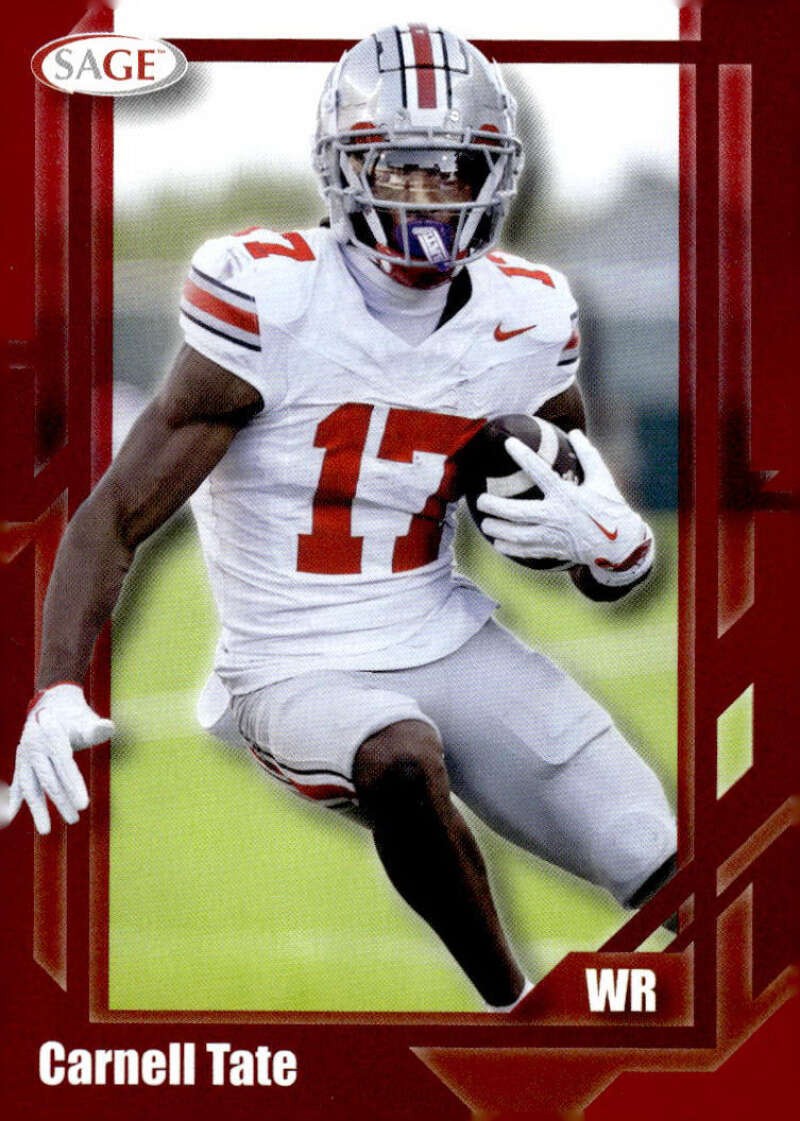 CARNELL TATE PRC 2026 Sage Red #154 Pre-Rookie NCAA  ID:169307