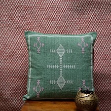 Handwoven Sabra Pillow cover Moroccan Kilim 18 inch Vintage Boho Cushion cover