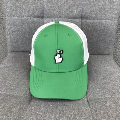 Imperial Hat Cap Trucker Snap Back One Size Green Mens Golf Logo Mesh Baseball