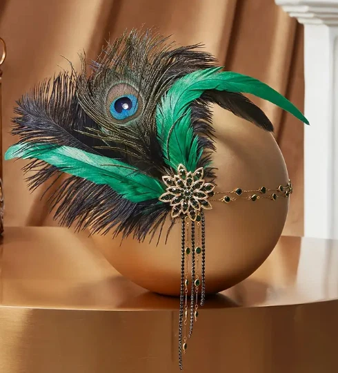 Diadema Babeyond, gran diadema con aleta inspirada en Gatsby de los años 20 Foto 2 de 4