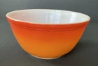 Vintage Pyrex Flameglo Ombre Orange/Red Mixing Bowl 402 Ovenware 1.5 Qt