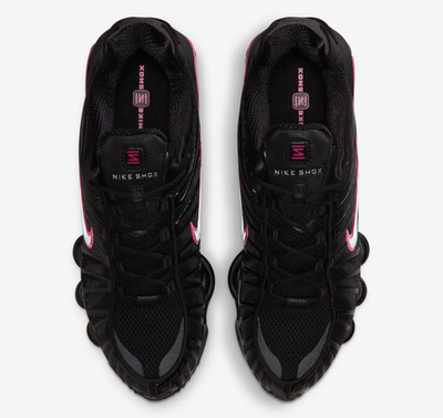 Nike Shox TL Shoes Black Pinksicle Pink Metallic Silver Men's