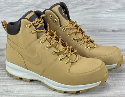 Nike Manoa Leather Boots Water Resistant Wheat Tan 454350-700 Men's Size 11 New