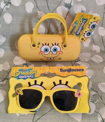 Nickelodeon SpongeBob Schwammkopf Sonnenbrille & Etui gelb Kinder Unisex NEU