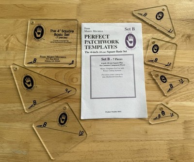 Marti Michell Perfect Patchwork Templates Set B ~ The 4-Inch Square Basic Set
