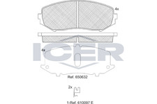 Bremsbeläge für Suzuki Grand Vitara I FT GT II JT ab 98->