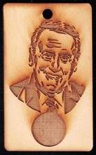 VIN SCULLY - Rare GYPSY OAK Wood Engraving BASEBALL Card TEST SAMPLE - DODGERS