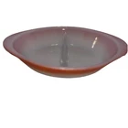 Vintage Glasbake Orange Ombre Divided Casserole Dish Pan #J2352 - Rare