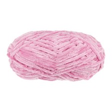 1 Skein Velvet Yarn Chenille Yarn 100g/3.5oz 87 Yards Polyester Soft Pink