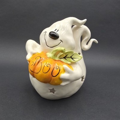 Blue Sky Clayworks Halloween Ghost Tealight Candle Holder Heather Goldminc