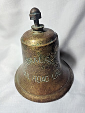 Vintage Antique Central Pacific Railroad Line Brass Bell