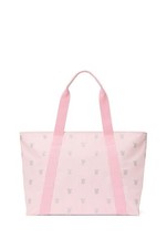 NEW Victoria's Secret Shine Tote Bag Heritage Stripes Bling Rhinestone Logos