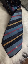 90er Jahre Echte Burberry London Seide Herren Retro Krawatte Vintage Burberrys