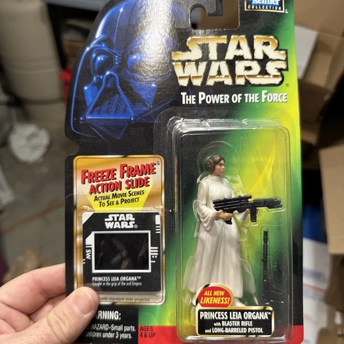 Star Wars POTF Freeze Frame Princess Leia Organa Green Card Kenner Action Figure
