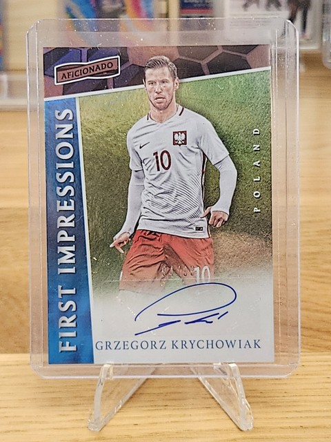 2016-17 Panini Aficionado First Impressions Grzegorz Krychowiak Auto /99 Poland
