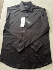 Express Slim Fit Wrinkle-Resistant Dress Shirt Black Medium