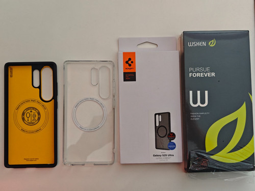 3x Samsung Galaxy S25 Ultra Spigen Hüllen Backcover + Privacy Folie NEU/OVP