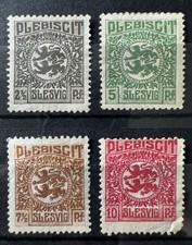 GERMANY 1920 SLESVIG SCHLESWIG PLEBISCIT Stamps Coat of Arms 2½-10 Pf MHNG G6512