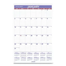 AT-A-GLANCE PM428 Jan-Dec 2026 Monthly Wall Calendar - White Sheets New