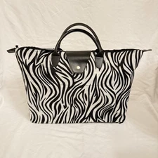 Joann Marie Design Large Faux Leather Handle Fold Up Tote Bag Purse