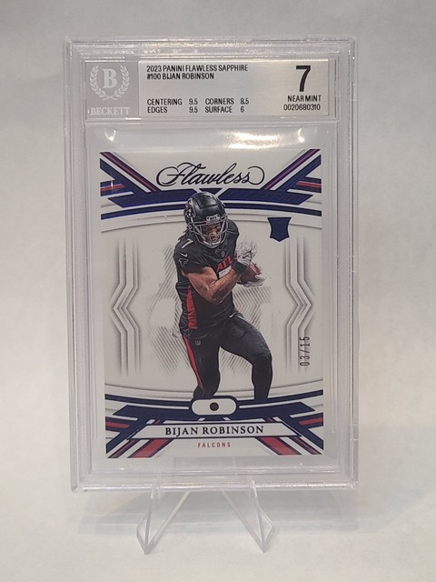 2023 Panini Flawless Rookies Bijan Robinson #100 Sapphire /15 (RC)